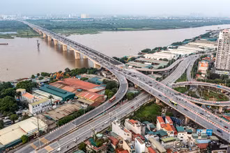Cầu Vĩnh Tuy giai đoạn 2 gấp rút hoàn thiện những hạng mục cuối