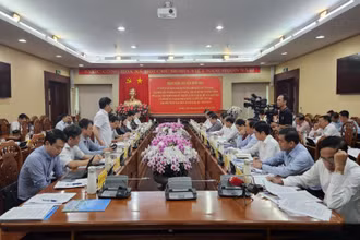 Toàn cảnh buổi làm việc của Đoàn giám sát của Quốc hội với Ủy ban nhân dân tỉnh Bà Rịa-Vũng Tàu.