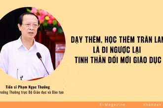 Dạy thêm, học thêm tràn lan là đi ngược lại tinh thần đổi mới giáo dục