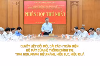 Quyết liệt đổi mới, cải cách toàn diện bộ máy của hệ thống chính trị: tinh, gọn, mạnh, hiệu năng, hiệu lực, hiệu quả 