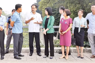 Lãnh đạo Hội đồng nhân dân thành phố Hà Nội giám sát dự án hệ thống xử lý nước thải Yên Xá.