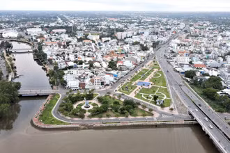 Một góc thành phố Tân An.