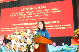 Phó Chủ tịch nước Võ Thị Ánh Xuân phát biểu tại buổi lễ.