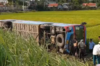 Hiện trường vụ tai nạn.