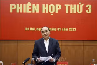 Chủ tịch nước Nguyễn Xuân Phúc phát biểu.