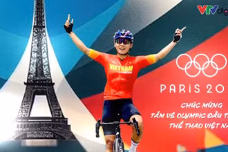Cua-rơ Nguyễn Thị Thật giành tấm vé đầu tiên dự Olympic Paris 2024 của đua xe đạp đường trường. (Ảnh: VTV)