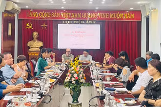 Lễ công bố cuộc thi tại Cục Điện ảnh. (Ảnh: THU THẢO)