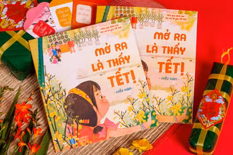 Sách "Mở ra là thấy Tết" của LionBooks. (Ảnh: Lionbooks)