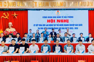 30 doanh nghiệp Hàn Quốc tại Hải Phòng ký kết thỏa ước lao động tập thể