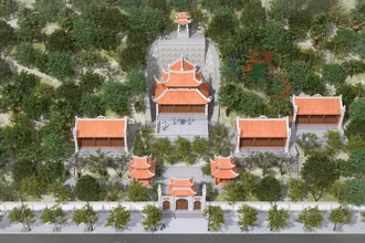 Phối cảnh tôn tạo, trùng tu đền Đuổm, xã Động Đạt, huyện Phú Lương, tỉnh Thái Nguyên.