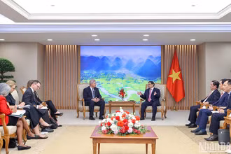 Thủ tướng Phạm Minh Chính tiếp Bộ trưởng Nông nghiệp Hoa Kỳ Thomas Vilsack.