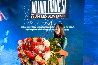 Tổng Giám đốc BHD Ngô Thị Bích Hạnh chia sẻ về dự án. (Ảnh: BHD)