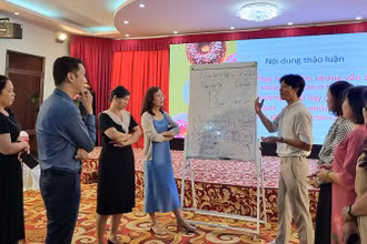 Các đại biểu tham gia hoạt động trong khóa tập huấn.