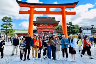 Du khách Việt Nam thăm quan Nhật Bản. (Ảnh: Flamingo Redtours)