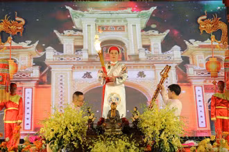 Một giá hầu dự thi của CLB Văn ca chúc thánh Bắc Ninh. (Ảnh: Báo Bắc Ninh)