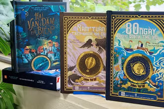 Bộ ba tác phẩm kinh điển của Jules Verne. (Ảnh: Đinh Tị Books)