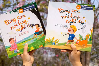 Bộ sách "Cùng con nói hay, nghĩ đẹp". (Ảnh: Lionbooks)