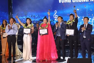 Các thí sinh giành giải Nhất của3 phong cách giải Sao Mai 2022. (Ảnh: VTV)
