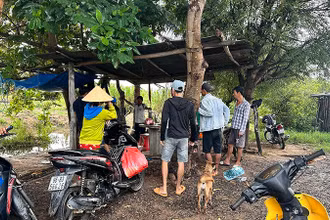 Vị trí căn chòi tôn bị sét đánh làm một người tử vong.