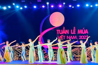 Tiết mục biểu diễn tại Lễ khai mạc Tuần lễ Múa Việt Nam 2023. 