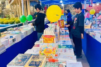 Không gian văn hóa đọc trong Hội chữ Xuân Ất Tỵ 2025. 