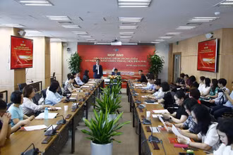 Họp báo giới thiệu các chương trình trọng điểm kỷ niệm 70 năm Chiến thắng Điện Biên Phủ trên VTV. (Ảnh: VTV) 