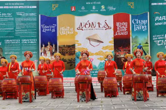 Màn trống hội tại sự kiện. 