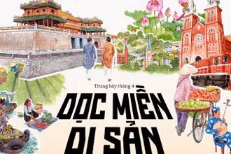 Trưng bày tranh "Dọc miền di sản" sẽ đưa công chúng khám phá vẻ đẹp văn hóa, thiên nhiên và con người Việt Nam. (Ảnh: BTC)