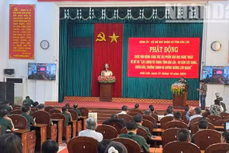 Quang cảnh buổi lễ phát động.