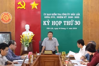 Quang cảnh kỳ họp lần thứ 30 của Ủy ban Kiểm tra Tỉnh ủy Đắk Lắk. (Ảnh: Duy Tiến)