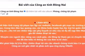 Trang thông tin chính thức trên Facebook của Công an tỉnh Đồng Nai đã phát đi thông tin cảnh báo liên quan đến thủ đoạn mạo danh trại hè hướng nghiệp để lừa đảo, chiếm đoạt tiền của phụ huynh. (Ảnh chụp màn hình)