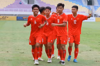 U16 Việt Nam giành chiến thắng đầy thuyết phục. (Ảnh: VFF)