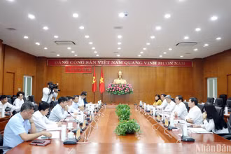 Quang cảnh buổi làm việc. 