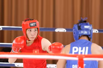 Hà Thị Linh giành Huy chương Vàng môn Boxing ở hạng cân 60-63kg. 