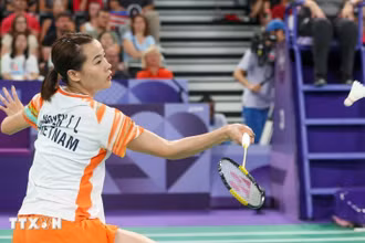 Nguyễn Thùy Linh dừng bước tại vòng bảng Olympic Paris 2024. (Ảnh: Hoàng Linh/TTXVN)