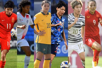 Top 6 nữ cầu thủ được kỳ vọng sẽ thi đấu ấn tượng tại World Cup nữ 2023 diễn ra tại Australia và New Zealand. (Ảnh: AFC)