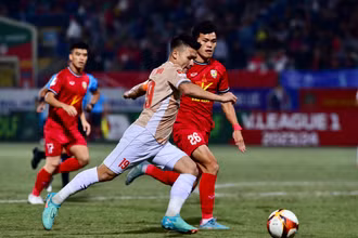 [Ảnh] HLV Kiatisak cùng Công an Hà Nội đứt mạch toàn thắng