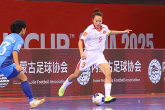 Thắng đậm Philippines, đội tuyển futsal nữ Việt Nam giành vé vào tứ kết. (Ảnh: VFF)