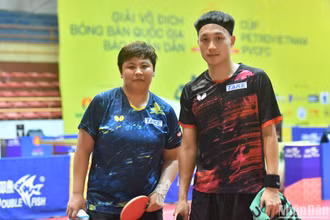 Bộ đôi Nguyễn Anh Tú và Mai Hoàng Mỹ Trang (Hà Nội ghép Thành phố Hồ Chí Minh) tiếp tục khẳng định vị thế tại giải đấu. 