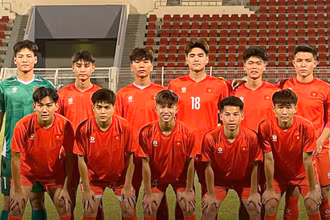 Đội hình xuất phát của U17 Việt Nam. (Ảnh: VFF)