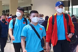 Đội tuyển Việt Nam trải qua hành trình khá thuận lợi từ Hà Nội tới Jakarta. (Ảnh: VFF)