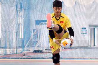 Các thành viên đội tuyển futsal Việt Nam chuẩn bị cho Vòng chung kết futsal nữ châu Á 2025 từ ngày 7/5. (Ảnh: VFF)