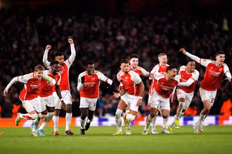 Arsenal thăng hoa ở mùa giải năm nay. (Ảnh: Optus Sport)