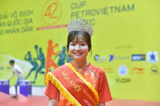 Hoa khôi Bóng bàn năm 2024 Võ Kim Thắm. (Ảnh: ĐĂNG KHOA)