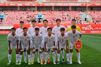 Đội hình xuất phát của U19 Việt Nam.