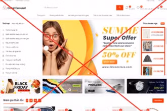 Trang thương mại điện tử giả mạo. (Ảnh: Công an cung cấp)