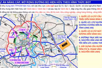 4 dự án BOT tại các cửa ngõ của Thành phố Hồ Chí Minh chuẩn bị cắm ranh mốc tại các địa phương có dự án đi qua.