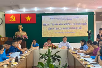 Hội nghị lấy ý kiến công nhân lao động và chủ doanh nghiệp về Luật Bảo hiểm xã hội (sửa đổi).