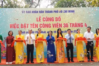 Ủy ban nhân dân Thành phố Hồ Chí Minh tổ chức công bố việc đặt tên Công viên 30 tháng 4.