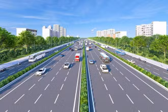 Dự án đường Vành 4 Thành phố Hồ Chí Minh có tổng chiều dài 207km, đi qua 5 địa phương. (Ảnh: QUÝ HIỀN)